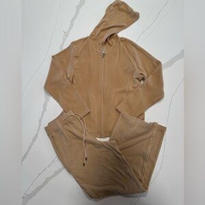 Talbots caramel Hooded Jacket and pants set